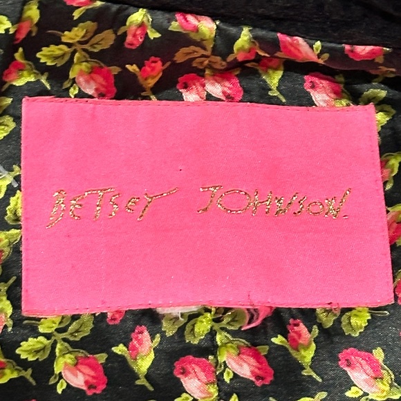 Vintage Y2K Betsey Johnson Double Breasted Black Wool Blend Coat - Picture 8 of 14